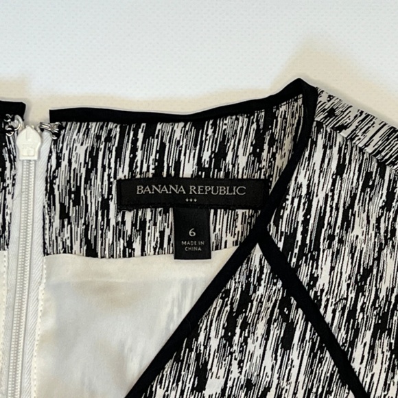 Banana Republic Dress - Office Career Shift Dress - Size 6 - EUC - Black White - Picture 8 of 16